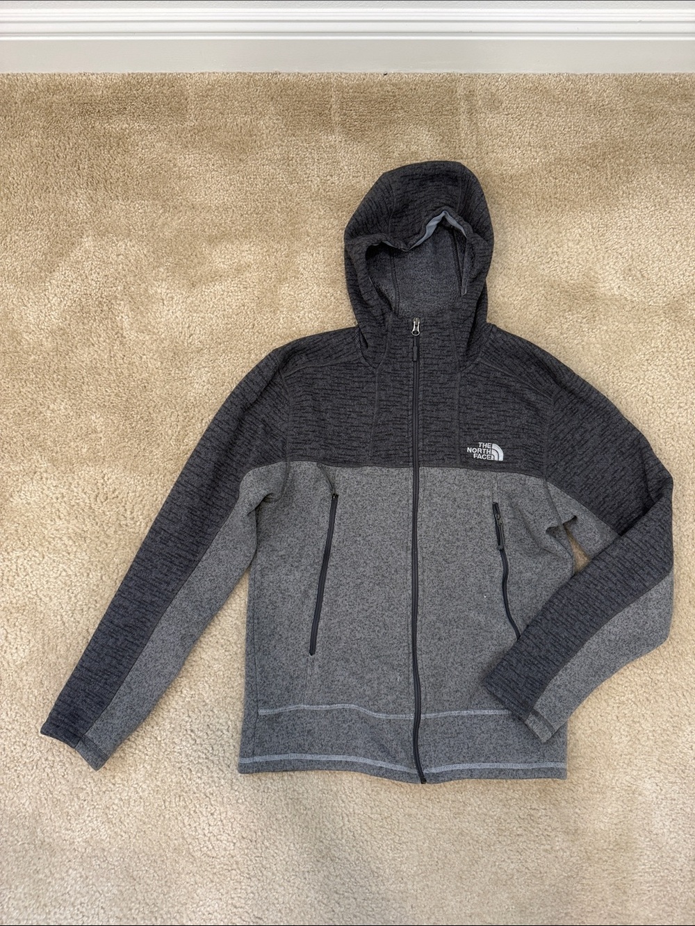 The North Face Men’s Two-Tone Gray Full-Zip Hoodie